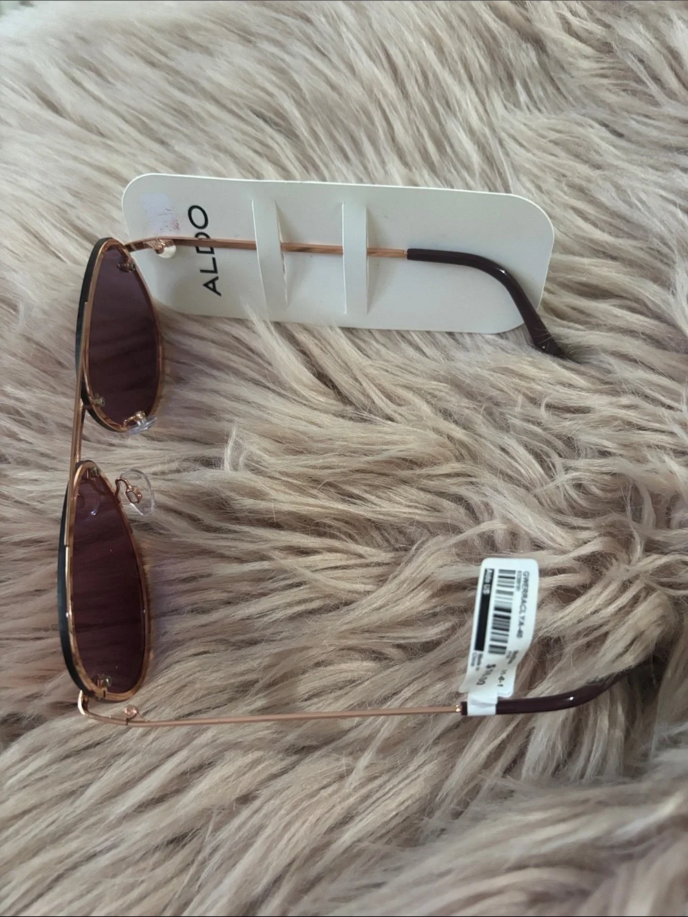 Aldo Brown Lens Sunglasses with Gold Trim